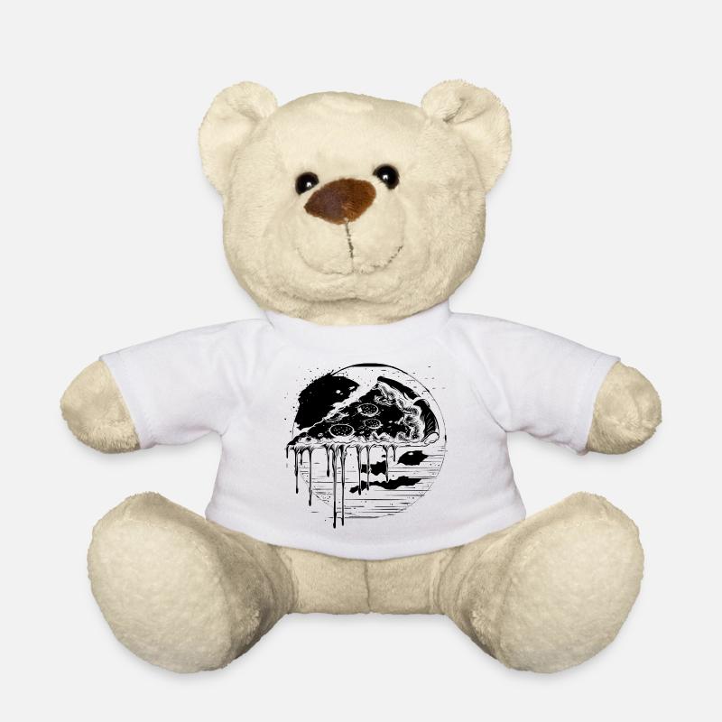 Pizza Zeichnung - Teddy - Weiß