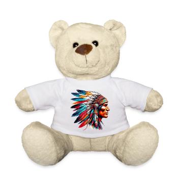 Amerikanisch, Indianer, Amerikaner - Teddy - Weiß - Vorne