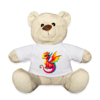 Dragon - Teddy Bear - white - Front