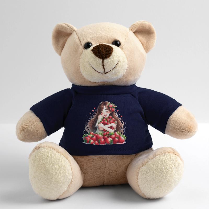 Erdbeermädchen Erdbeeren Geschenk Teddy