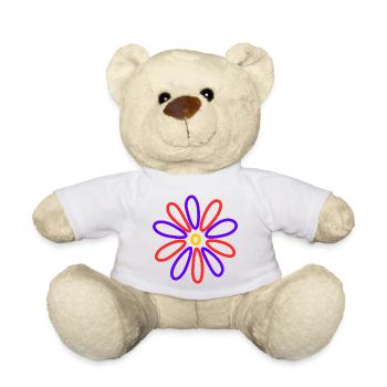 BLUME. BLUME. NATUR. ÖKOLOGIE. GLÜCK. ZEN - Teddy - Weiß - Vorne