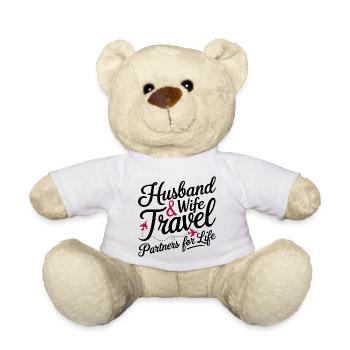 Paar, das Ehemann und Ehefrau zusammenbringt Reisepartner - Teddy - Weiß - Vorne