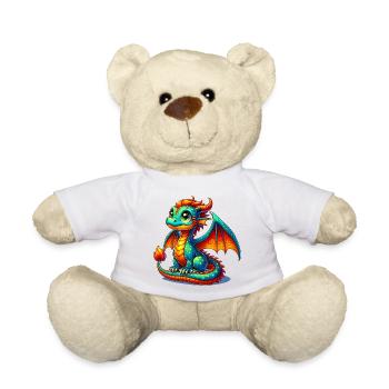 Dragon - Teddy Bear - white - Front