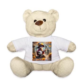 La Sorcière aux yeux bleus et son Banjo Magique - Nounours - blanc - Devant