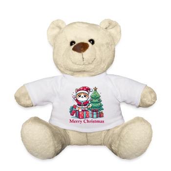 Chat Joyeux Noël High Five 4 1 - Nounours - blanc - Devant