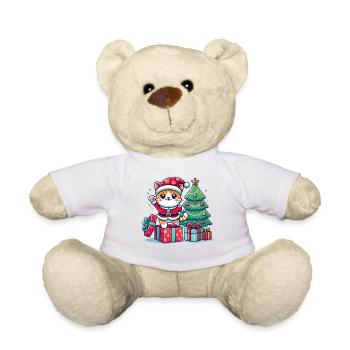 Chat Joyeux Noël High Five 4 2 - Nounours - blanc - Devant