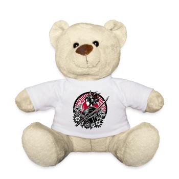 Samouraï Girl flowers - Nounours - blanc - Devant