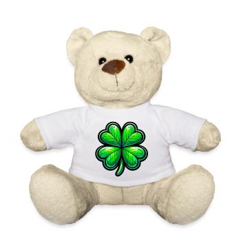 Four-leaf clover - Teddy Bear - white - Front