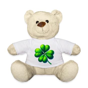Four-leaf clover - Teddy Bear - white - Front