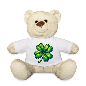 Trèfle à quatre feuilles - Nounours - blanc - Devant