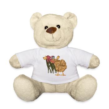 Poule Poulet du jardin printanier Poulet - Nounours - blanc - Devant