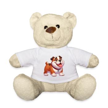 English Bulldog 2 - Teddy Bear - white - Front