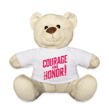Courage and Honor Epic Marine Code scifi Space. - Teddy Bear - white - Front