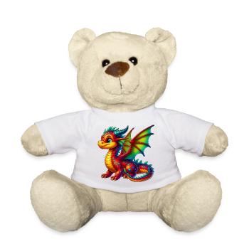 Dragon - Teddy Bear - white - Front