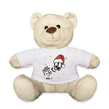 Weihnachtsmann Comic - Teddy - Weiß - Vorne