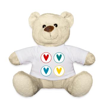 LIEBE. PAAR. GERADE VERHEIRATET. Junggesellinnenabschied. VALENTINSTAG. - Teddy - Weiß - Vorne