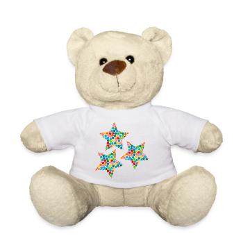 WEIHNACHTEN. FROHE WEIHNACHTEN. STERN. FROHE WEIHNACHTEN - Teddy - Weiß - Vorne