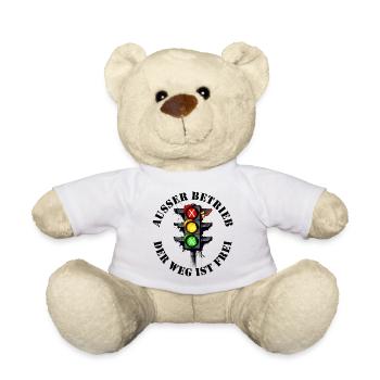 Traffic Light Government Out of Order - Political - Teddy Bear - white - Front