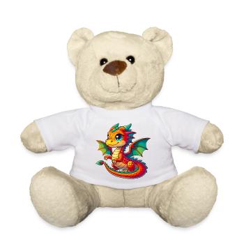 Dragon - Teddy Bear - white - Front