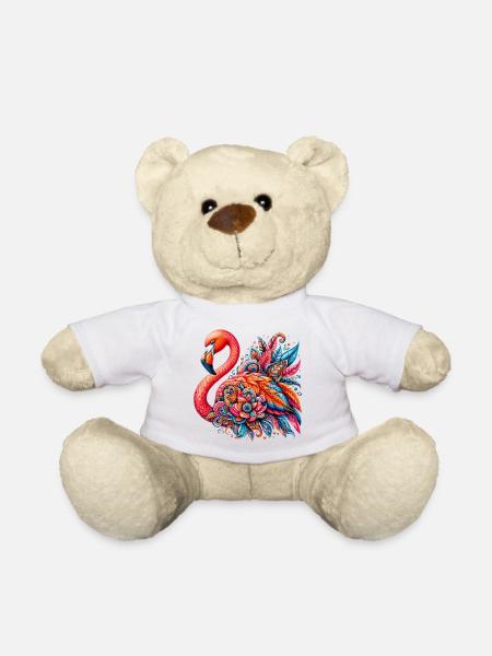 Flamingo - Teddy - Weiß