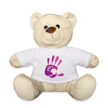 MAINS - VIOLET - Nounours - blanc - Devant