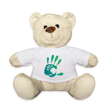 HANDS - TURQUOISE - Teddy Bear - white - Front
