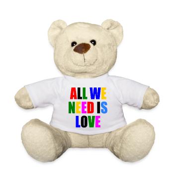 all we need is love - Nounours - blanc - Devant