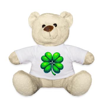 Trèfle à quatre feuilles - Nounours - blanc - Devant