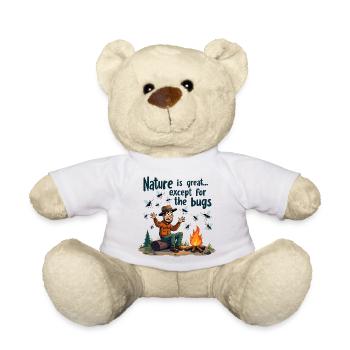 Le camping est génial sauf pour les moustiques agaçants ! - Nounours - blanc - Devant