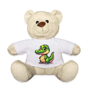 Alligator Crocodile - Teddy Bear - white - Front