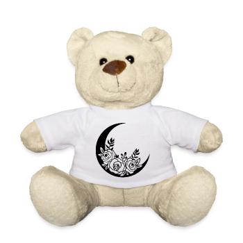 Black Flowering Moon - Teddy Bear - white - Front