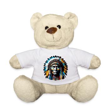 Amerikanisch, Indianer, Amerikaner - Teddy - Weiß - Vorne