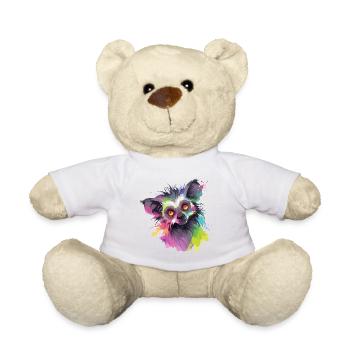Aye-Aye Finger Animal Lemur Madagascar Colorful Art - Teddy Bear - white - Front