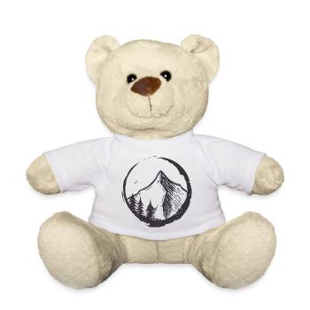 Mountain Circle Emblem - Teddy Bear - white - Front