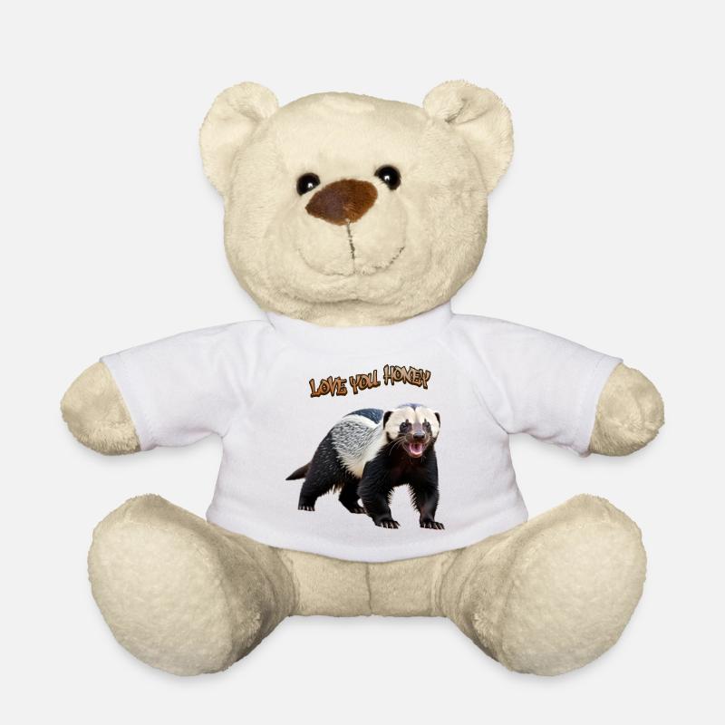 Honey Badger - Honigdachs - Teddy - Weiß