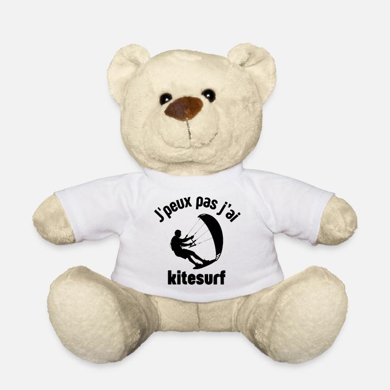 Kitesurf, kiteboarding, fan de kitesurf - Nounours - blanc