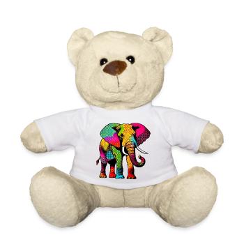 Éléphant - Nounours - blanc - Devant