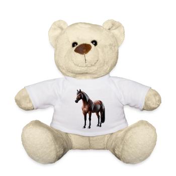 Horse Brown - Teddy Bear - white - Front
