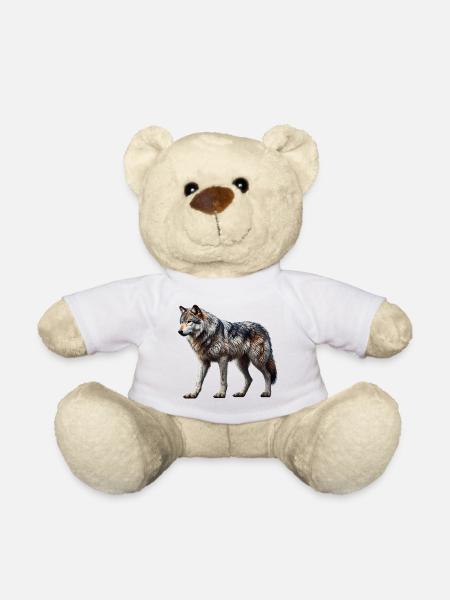 Wolf - Teddy Bear - white