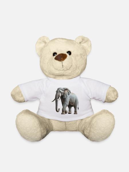 Elefant - Teddy - Weiß