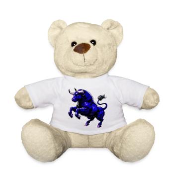 Bull - Teddy Bear - white - Front