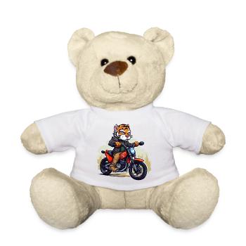 Tiger Motorcyclists - Teddy Bear - white - Front