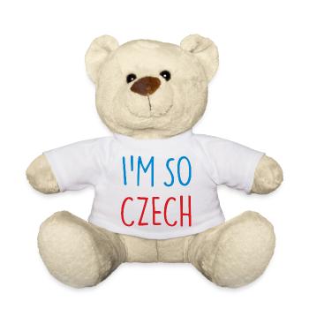 JE SUIS TELLEMENT TCHÈQUE République tchèque - Nounours - blanc - Devant