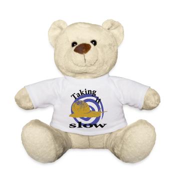 Relaxed Snail – Taking It Slow - Teddy Bear - white - Front