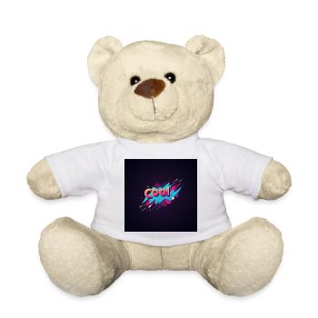 Abstrait et cool : votre prochain accroche-regard - Nounours - blanc - Devant