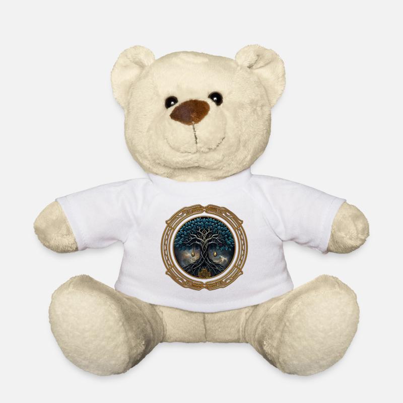 Keltische Mystik, der Baum des Lebens - Teddy - Weiß
