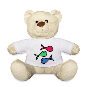 FISH. SARDINE. APRIL FOOL. SEA. OCEAN - Teddy Bear - white - Front
