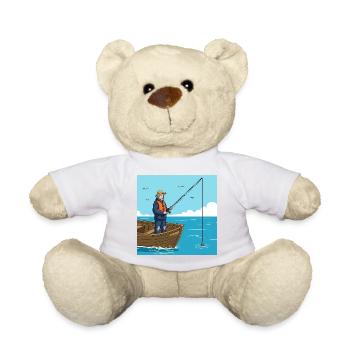 Catch of the day: Anglers on the water! - Teddy Bear - white - Front
