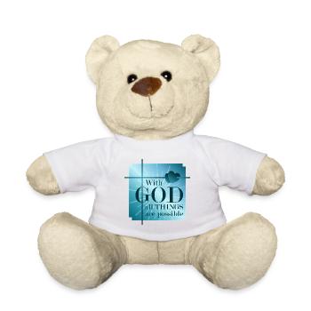 With GOD all things are possible - Teddy - Weiß - Vorne