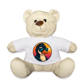 Cool Penguin Sunglasses Summer Cartoon - Teddy Bear - white - Front